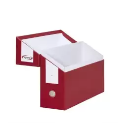 (971502) PARDO CARPETA DE PROYECTOS 15CM MONTADA CARTÓN COMPACTO FOLIO BROCHE ROJO
