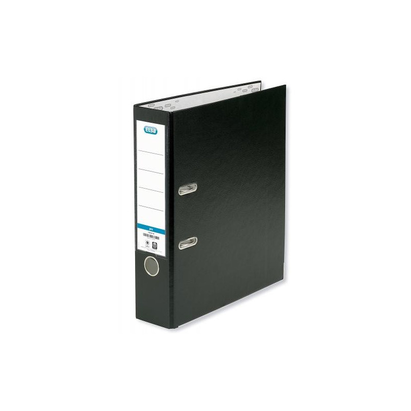 (100202154) ELBA ARCHIVADOR PALANCA A4 CARTÓN FORRADO PP LOMO ANCHO RADO NEGRO