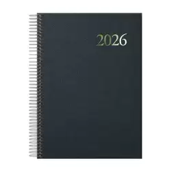 (11128-2026) DOHE AGENDA ANUAL SEGOVIA ESPIRAL 14X20CM DP NEGRO 2026