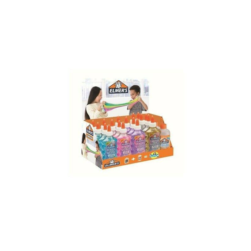 (2122945) ELMER´S EXPOSITOR SLIME 18 BOTES COLA + 3 BOTES DE LIQUIDO MÁGICO -21U-
