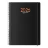 (11617-2026) DOHE AGENDA ANUAL SYNCRO ESPIRAL 21X29.7CM DP CIERRE C/GOMA PP NEGRO 2026