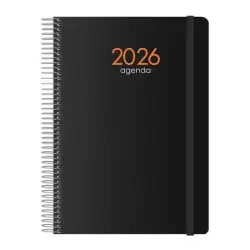 (11622-2026) DOHE AGENDA ANUAL SYNCRO ESPIRAL 15X21CM SV CIERRE C/GOMA PP NEGRO 2026