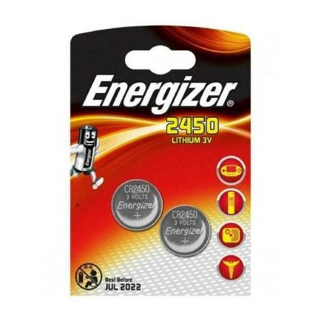(EGBCR24502) ENERGIZER PILAS PLANAS DE LITIO 3V - CR2450 (2 PACK)