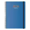 (11625-2026) DOHE AGENDA ANUAL SYNCRO ESPIRAL 21X29.7CM DP CIERRE C/GOMA PP AZUL 2026