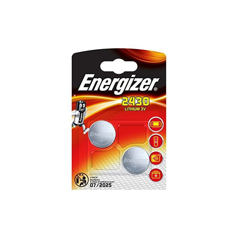 (EGZ37991) ENERGIZER PILAS PLANAS DE LITIO 3V - CR2430 (2 PACK)