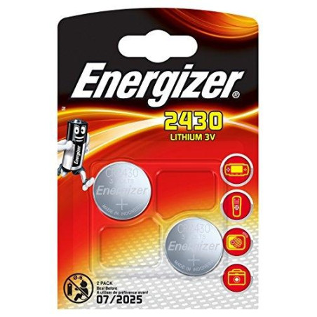 (EGZ37991) ENERGIZER PILAS PLANAS DE LITIO 3V - CR2430 (2 PACK)