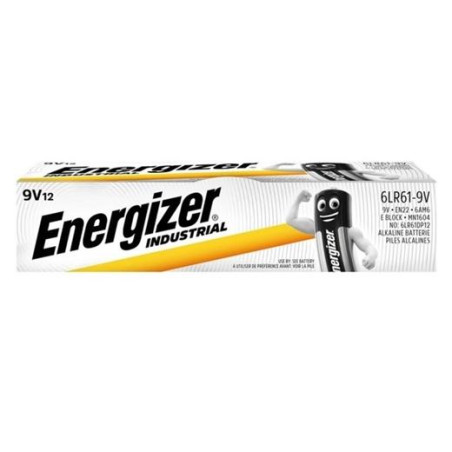 (ENEINDLR61C12) ENERGIZER PILA INDUSTRIAL 6LR61 ALCALINAS 9V BLISTER-12-