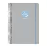 (12689-2026) DOHE AGENDA ANUAL MEMPHIS ESPIRAL 15X21CM DP CIERRE C/GOMA PP GRIS 2026