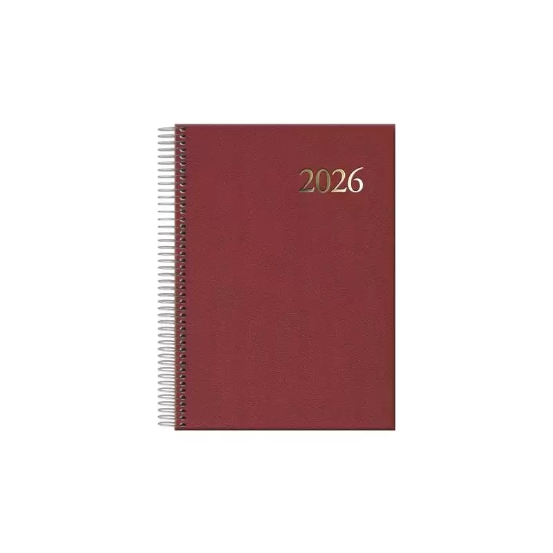 (12734-2026) DOHE AGENDA ANUAL SEGOVIA ESPIRAL 14X20CM DP BURDEOS 2026