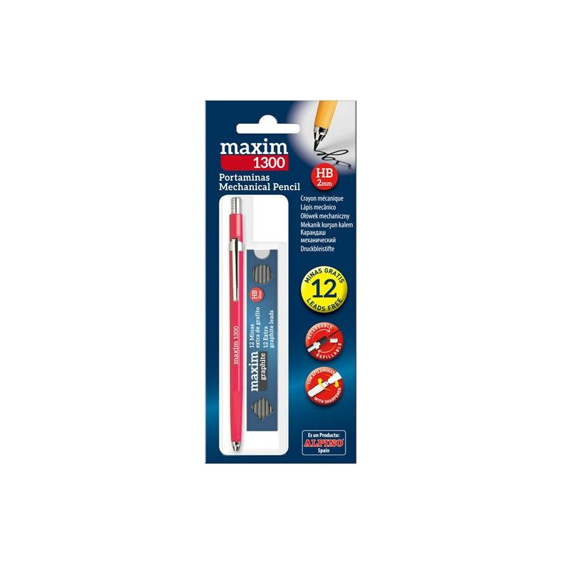 (PM035300) PORTAMINAS MAXIM 2.0 HB + CAJA DE MINAS BLÍSTER