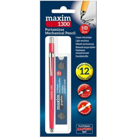 (PM035300) PORTAMINAS MAXIM 2.0 HB + CAJA DE MINAS BLÍSTER