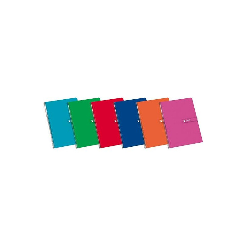 (100430069) ENRI CUADERNO ESPIRAL FOLIO T/ DURA 80H DOBLE PAUTA 3MM 60GR  COLORES SURTIDOS