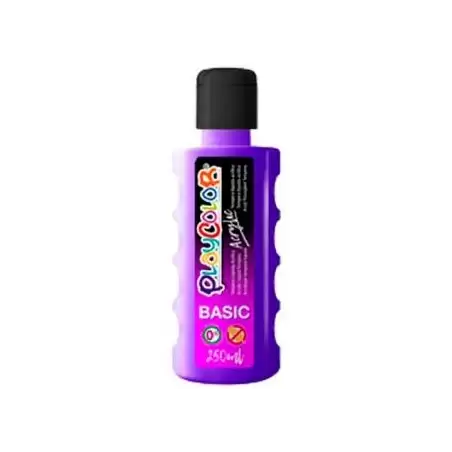 (18601) PLAYCOLOR PINTURA ACRYLIC BASIC BOTELLA 250ML VIOLETA