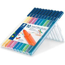 (323 SB10) STAEDTLER ROTULADOR PUNTA DE FIBRA TRIPLUS COLOR ESTUCHE 10 UNIDADES