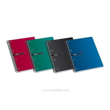 (100435751) ENRI CUADERNO ESPIRAL STATUS MICROPERFORADO 160 HOJAS 5X5 TAPAS EXTRADURAS A5+ COLORES