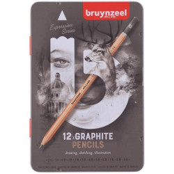 (60311012) TALENS BRUYNZEEL LÁPICES DE GRAFITO EXPRESSION SURTIDOS ESTUCHE 12 UD