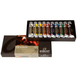 (1820310) TALENS REMBRANDT SET BÁSICO DE PINTURAS AL ÓLEO CON 10 TUBOS DE 15ML COLORES SURTIDOS