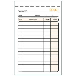 (T-141) TALONARIO CAMAREROS ESPECIAL BOLSILLO TRIPLICADO AUTOCOPIA