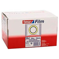(57225-00001-01) TESA FILM CINTA ADHESIVA TRANSPARENTE STANDARD FLOWPACK ROLLO 19MM X 33M