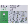 (122022129) TITAN ARTS PAPEL DE DIBUJO PARA BOCETOS BASIC A4 10H 130GR