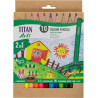 (130110010) TITAN ARTS LÁPICES DE COLORES INICIACIÓN SURTIDOS ESTUCHE 10 UD + SACAPUNTAS