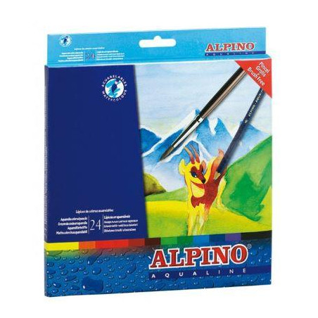 (AL000131) ALPINO LÁPICES DE COLORES AQUALINE ACUARELABLES 175MM ESTUCHE DE 24 C/SURTIDOS