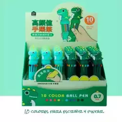 (KK-7947) ROYMART BOLIS DE 10 COLORES DINOSAURIOS SURTIDOS EXPOSITOR 36 UD