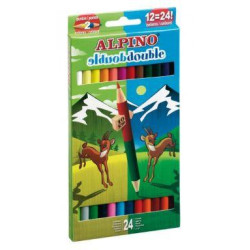 (AL000169) ALPINO LÁPICES DE COLORES DOUBLE 177MM DOBLE PUNTA Y COLOR SURTIDOS ESTUCHE 12 UD