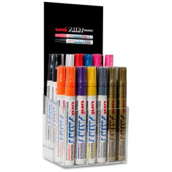 (182634275) UNIBALL MARCADOR PERMANENTE PAINT MARKER PX-20/30P COLORES SURTIDOS EXPOSITOR 30 UD