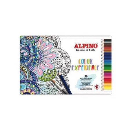 (AL000242) ALPINO LÁPICES DE COLORES EXPERIENCE ACUARELABLES 177MM C/SURTIDOS ESTUCHE METÁLICO 36 UD