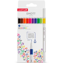 (302422268) UNIBALL EMOTT ROTULADORES DE ESCRITURA Y DIBUJO COLORES ESENCIALES ESTUCHE 10 UD