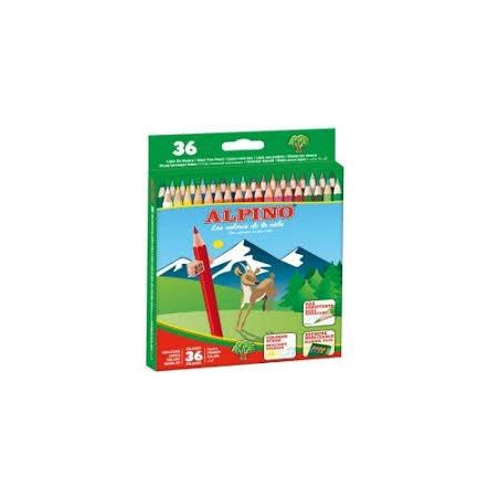 (AL010600) ALPINO LÁPICES DE COLORES 175MM C/SURTIDOS ESTUCHE 36 UD