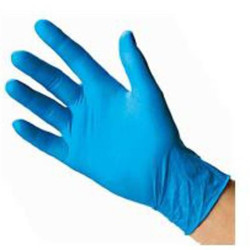 (27076) GUANTES DE NITRILO AZUL SIN POLVO TALLA XS CAJA -100-