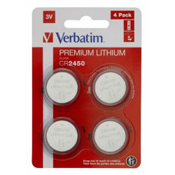 (49535) VERBATIM PILAS PLANAS DE LITIO 3V - CR2450 BLISTER 4 UD