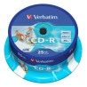 (43439) VERBATIM CD-R AZO, 700MB, 52X, 25 PACK SPINDLE, SUPERFICIE WIDE INKJET PRINTABLE (23   118MM)
