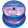 (43550) VERBATIM DVD+R, 4.7GB, 16X, 50 PACK SPINDLE, SUPERFICIE MATT SILVER
