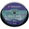 (43552) VERBATIM DVD-RW 4.7GB 4X (TARRINA 10 UNIDADES)