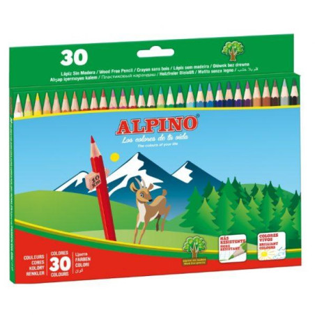 (AL010659) ALPINO LÁPICES DE COLORES 175MM C/SURTIDOS ESTUCHE 30 UD