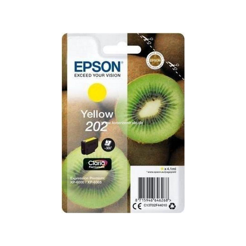 (C13T02F44010) EPSON SINGLEPACK YELLOW 202 CLARIA PREMIUM INK