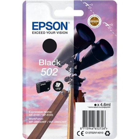 (C13T02V14010) EPSON SINGLEPACK BLACK 502 INK (XP-5100