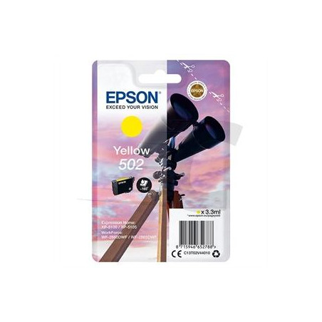 (C13T02V44010) EPSON SINGLEPACK YELLOW 502 INK (XP-5100
