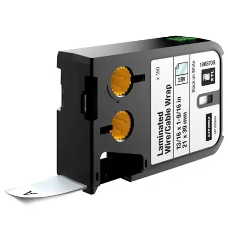 (1868705) DYMO RHINO CINTA DE TRANSFERENCIA TÉRMICA BLANCA LAMINADA DE 21X39MM