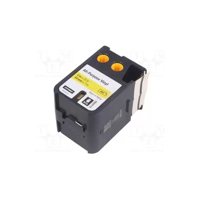 (1868775) DYMO CINTA DE TRANSFERENCIA TÉRMINA NEGRO SOBRE AMARILLO 54MMX7M VINILO