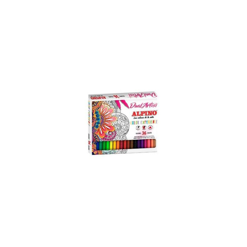 (AR000176) ALPINO ROTULADORES COLOR EXPERIENCE DUAL ARTIST DOBLE PUNTA PERFILA/COLOREA ESTUCHE DE 36 C/SURTIDOS