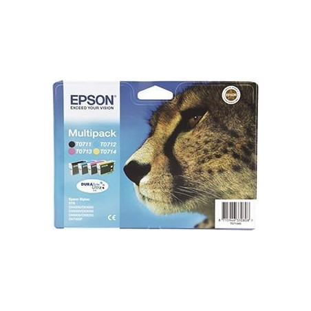 (C13T07154012) EPSON BK / C / M / Y STYLUS D-78/92/120 DX-4000/5000/6000/7000F (T0711+T0712+T0713+T0714)