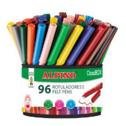 (AR0010096) ALPINO ROTULADORES CLASSBOX FORMATO ESCOLAR BOTE DE 96 C/SURTIDOS