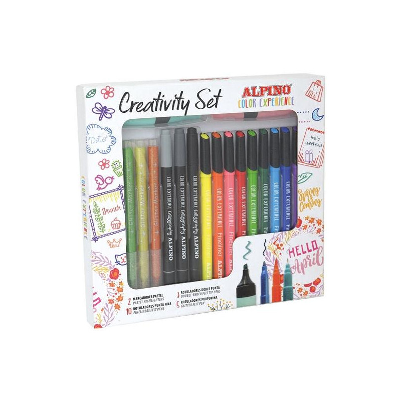 (AR001015) ALPINO ROTULADORES CREATIVITY COLOR EXPERIENCE SET C/SURTIDOS ESTUCHE 20 UD