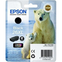 (C13T26214012) EPSON TINTA NEGRO CLARIA PREMIUM XP 510 520 600 605 610 615 620 625 700 710 720 800 810 820 - 26XL ALTA CAPACIDAD