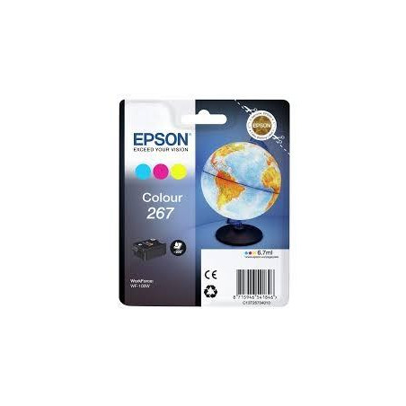 (C13T26704010) EPSON SINGLEPACK COLOUR WF-100W 267 INK CARTRIDGE