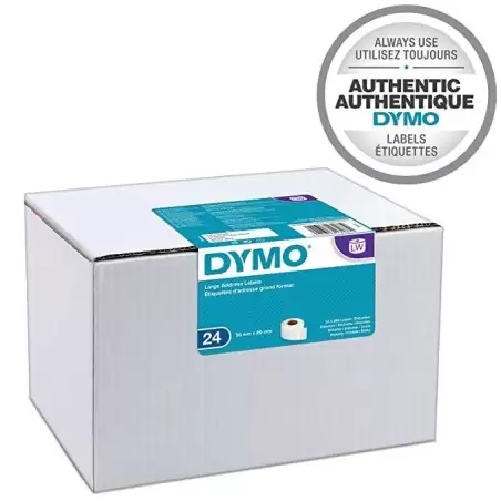 (S0722390) DYMO CINTA DE ETIQUETAS DE ENVÍO BLANCO DE 36X89MM (24 ROLLOS) PARA ROTULADORA LABELWRITER
